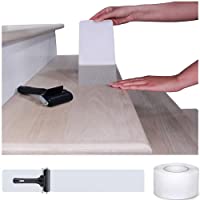 BangShou 15 Unidades Cinta Antideslizante Transparente con Herramienta de Instalación Cinta Antideslizante para Peldaños…